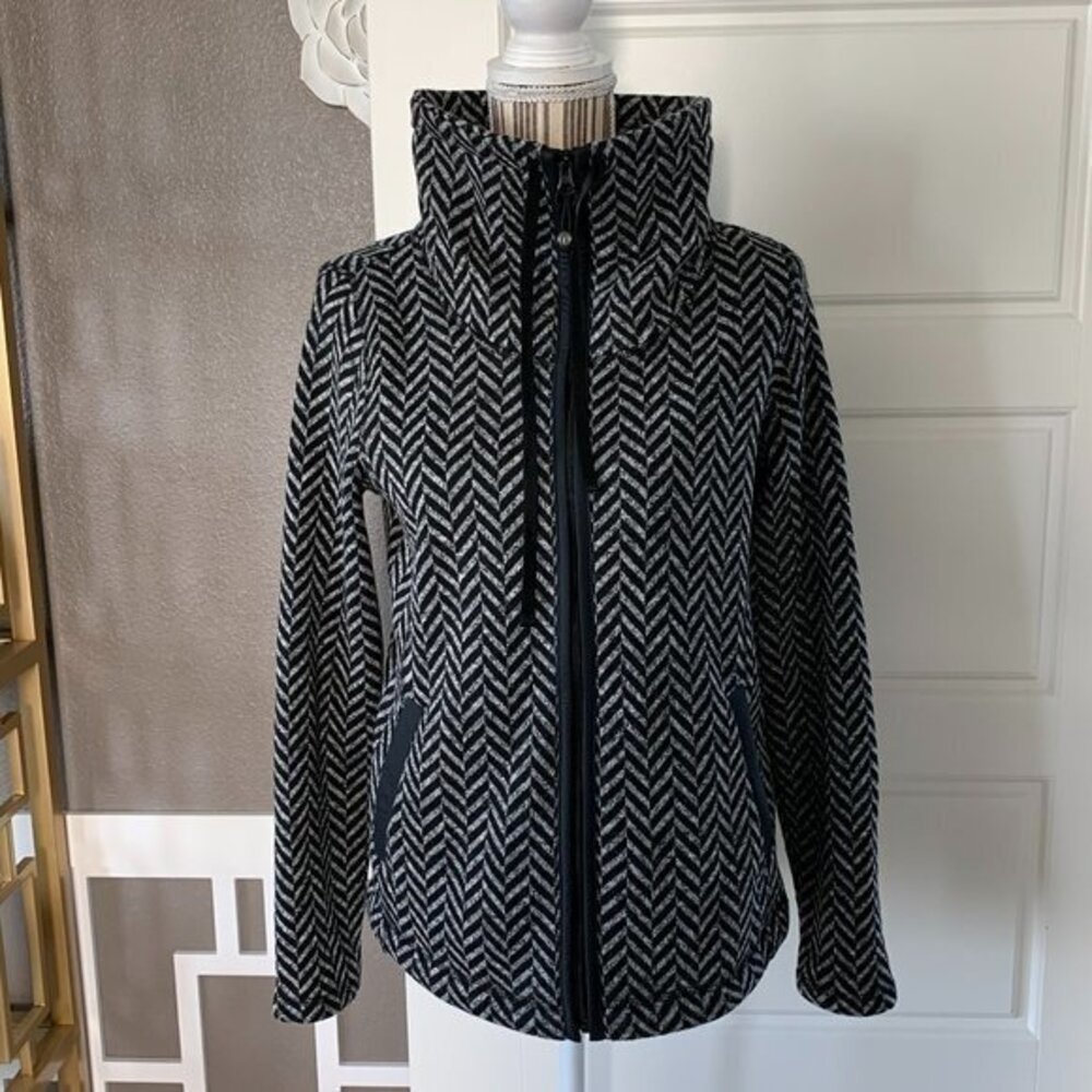 Talbots Mock Neck Herringbone Jacket - image 1
